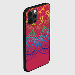 Чехол для iPhone 12 Pro Viva magenta mandala, цвет: 3D-черный — фото 2