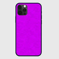 Чехол iPhone 12 Pro Неоновый розово-сиреневый текстурированный