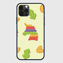 Чехол для iPhone 12 Pro Поп ит паттерн, цвет: 3D-черный