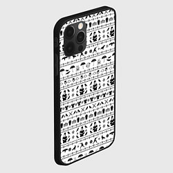 Чехол для iPhone 12 Pro Black pattern Wednesday Addams, цвет: 3D-черный — фото 2