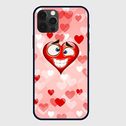 Чехол для iPhone 12 Pro Влюбленное сердечко, цвет: 3D-черный
