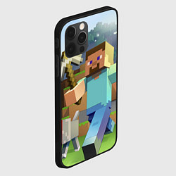 Чехол для iPhone 12 Pro Майнкрафт с киркой, цвет: 3D-черный — фото 2