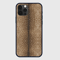 Чехол для iPhone 12 Pro Текстура шкуры пятнистого оленя, цвет: 3D-черный