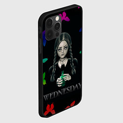 Чехол для iPhone 12 Pro Wednesday - butterflies, цвет: 3D-черный — фото 2