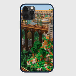 Чехол iPhone 12 Pro Minecraft постройка