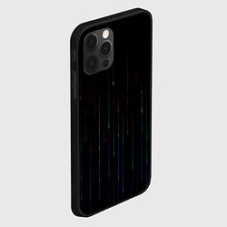 Чехол для iPhone 12 Pro Неоновый дождь, цвет: 3D-черный — фото 2