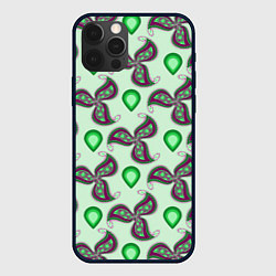 Чехол для iPhone 12 Pro Зеленая капля, цвет: 3D-черный