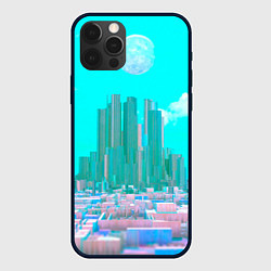 Чехол для iPhone 12 Pro Нейронный сай-фай кибергород, цвет: 3D-черный
