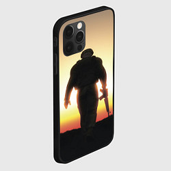 Чехол для iPhone 12 Pro Солдат на закате, цвет: 3D-черный — фото 2
