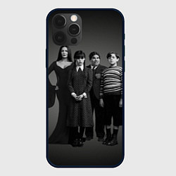 Чехол для iPhone 12 Pro Аддамс, семейный портрет, цвет: 3D-черный