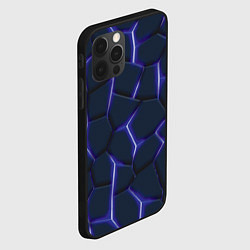 Чехол для iPhone 12 Pro Неон синий, цвет: 3D-черный — фото 2