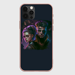 Чехол для iPhone 12 Pro Киберпанк - постер арт, цвет: 3D-светло-розовый