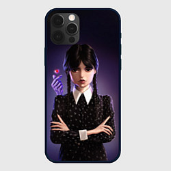 Чехол для iPhone 12 Pro Красивая Уэнсдэй, цвет: 3D-черный