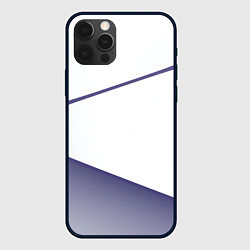 Чехол iPhone 12 Pro Абстрактный белый и фиолетовый паттерн