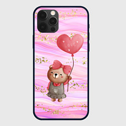 Чехол iPhone 12 Pro Мишка с шариком Love
