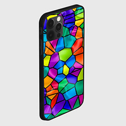 Чехол для iPhone 12 Pro Разноцветная мозаика, цвет: 3D-черный — фото 2