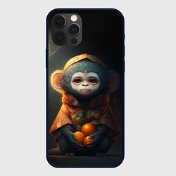 Чехол для iPhone 12 Pro Милый зверёк в оранжевом костюме, цвет: 3D-черный