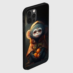 Чехол для iPhone 12 Pro Милый зверёк в оранжевом костюме, цвет: 3D-черный — фото 2