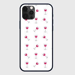Чехол для iPhone 12 Pro Розовое вино, цвет: 3D-черный