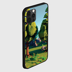 Чехол для iPhone 12 Pro Воксельный лес, цвет: 3D-черный — фото 2