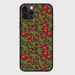 Чехол iPhone 12 Pro Русские цветочные узоры