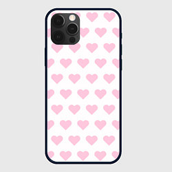 Чехол iPhone 12 Pro Pink hearts