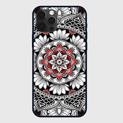Чехол iPhone 12 Pro Мандала: цветочный узор