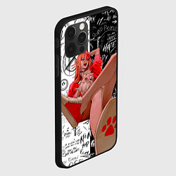 Чехол для iPhone 12 Pro Человек бензопила: Пауэр демоница, цвет: 3D-черный — фото 2