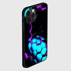 Чехол для iPhone 12 Pro Неоновая броня fortnite, цвет: 3D-черный — фото 2