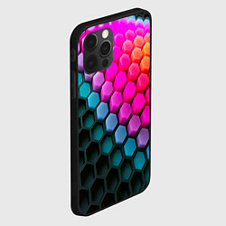 Чехол для iPhone 12 Pro Шейповые грани, цвет: 3D-черный — фото 2