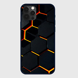 Чехол iPhone 12 Pro Плиты стиль соты киберпанк