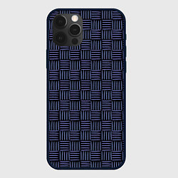 Чехол iPhone 12 Pro Паттерн из синих линий