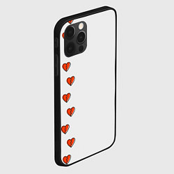 Чехол для iPhone 12 Pro Дорожка разбитых сердец - светлый, цвет: 3D-черный — фото 2