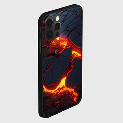 Чехол для iPhone 12 Pro Красивая неоновая лава, цвет: 3D-черный — фото 2