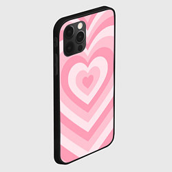 Чехол для iPhone 12 Pro Hearts pink, цвет: 3D-черный — фото 2