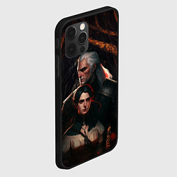 Чехол для iPhone 12 Pro Геральт и Йеннифэр, цвет: 3D-черный — фото 2