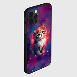 Чехол для iPhone 12 Pro Космически котенок, цвет: 3D-черный — фото 2