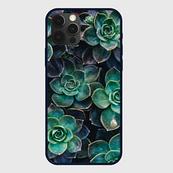 Чехол iPhone 12 Pro Паттерн из множество зелёных цветов