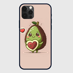 Чехол для iPhone 12 Pro Влюбленный авокадо - парные, цвет: 3D-черный