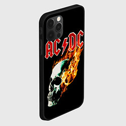 Чехол для iPhone 12 Pro AC DC череп, цвет: 3D-черный — фото 2