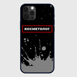 Чехол для iPhone 12 Pro Косметолог - в красной рамке на темном, цвет: 3D-черный