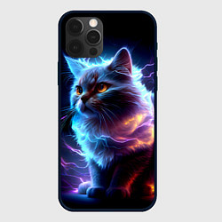 Чехол iPhone 12 Pro Электрический котёнок искрящий молниями