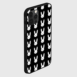 Чехол для iPhone 12 Pro Bunny pattern black, цвет: 3D-черный — фото 2