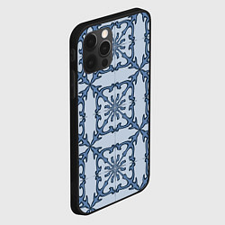 Чехол для iPhone 12 Pro Квадратный паттерн, цвет: 3D-черный — фото 2