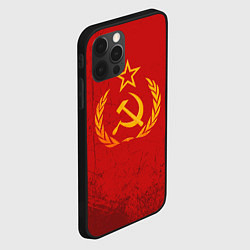 Чехол для iPhone 12 Pro СССР серп и молот, цвет: 3D-черный — фото 2