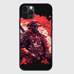Чехол iPhone 12 Pro Самурай среди листьев
