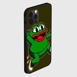 Чехол для iPhone 12 Pro Лягушонок Пепе начал бегать, цвет: 3D-черный — фото 2