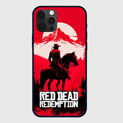 Чехол iPhone 12 Pro Red Dead Redemption, mountain
