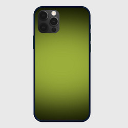 Чехол iPhone 12 Pro Оливковый фон и черная виньетка, градиент