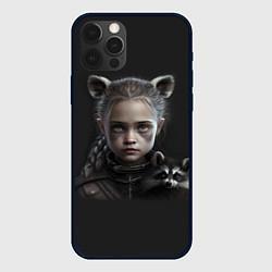 Чехол iPhone 12 Pro Девочка и енот